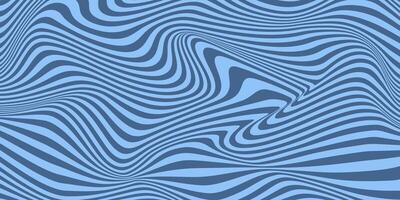 Abstract horizontal monochrome background with dynamic waves.Trendy illustration in style retro 60s, 70s. Blue colors vector