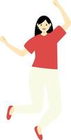 Female Dancing with Red Clothes vector