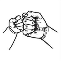 Fist Bump Tribute to Dads Everywhere vector
