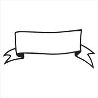 Stylish Ribbon Banner Silhouette for Graphics vector
