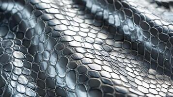 Close-up of textured metallic snake skin pattern for fashion inspiration photo