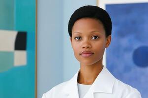 Confident Young Medical Professional in Modern Healthcare Setting photo