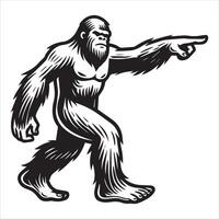 Bigfoot Pointing Forward - Mysterious Direction vector