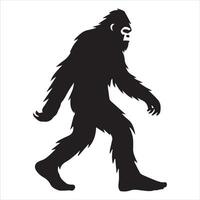 Legendary Sasquatch Silhouette - Stride Stance vector