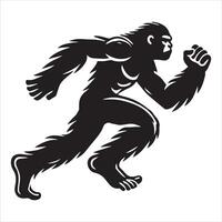 Running Bigfoot - Action-Packed Sprint vector