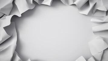 Torn Paper Border Revealing Blank Space for Creative Background Designs photo