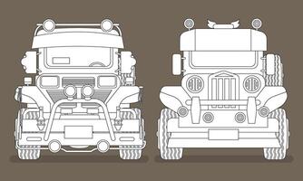 Two Front view of Vehicle design Template Philippines vector