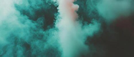 Green smoke rises organically in an inspiring display of movement and color photo