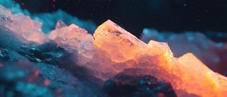 Unique ice abstract shapes showcasing frozen patterns with artistic flair photo