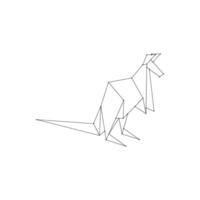 Kangaroo Polygonal Lines, can use for Logo, Pictogram, Animal Figure, Website, Apps, or Graphic Design Element vector