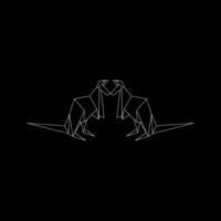Pair Kangaroo Polygonal Lines, can use for Logo, Pictogram, Animal Figure, Website, Apps, or Graphic Design Element. Editable vector