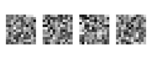 Set of abstract pixel censored signs. Censorship rectangle. Appropriate for digital design projects vector
