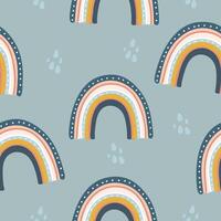 Seamless pattern rainbows. vector