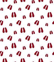 dark red and white seamless pattern of sheep hoof prints silhouette. Equine footprints. isolated on transparent background. Print, textile, wrapping paper vector