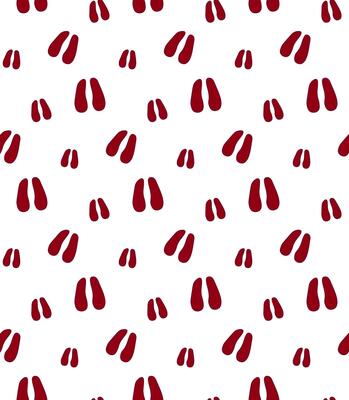 dark red and white seamless pattern of sheep hoof prints silhouette. Equine footprints. isolated on transparent background. Print, textile, wrapping paper