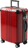 red suitcase on wheels png
