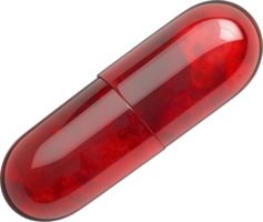 red capsule on transparent background png