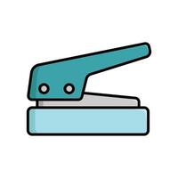 Classic Hole Punch Icon Set for Stationery and Document Templates vector