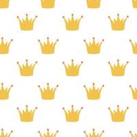 Seamless Pattern with crown of kings, princes, monarchs and queens. vector