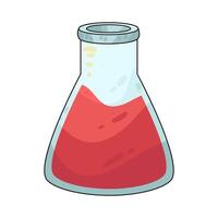 illustration of red flask vector