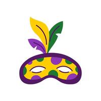 Mardi Gras Mask with feathers Icon vector