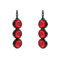 3d rendered reflector light structure red png