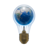 Earth Hour With Light Bulb3D Design Element png