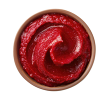 Top view of bowl with tomato paste png