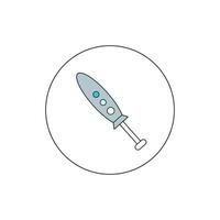 Hand Blender line icon. Isolated color graphics illustration with Editable line. Home appliances, kitchen tools theme. vector