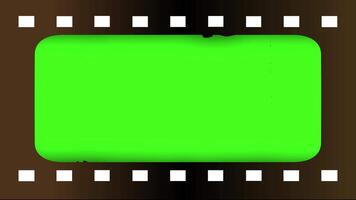 free 4k footage A vintage 35mm film frame with scratches, sprockets and dirt on a seamless loop that can be used as a background frame or composited as an overlay with a screen blending mode. video