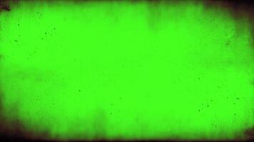 4k footage A vintage 35mm film frame with scratches, sprockets and dirt on a seamless loop that can be used as a background frame or composited as an overlay with a screen blending mode. video