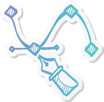 bezier icon in sticker color style illustration computer software drawing vector