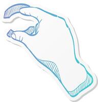 rotate finger gesture icon in sticker color style gadget touch pad display smartphone laptop computer vector
