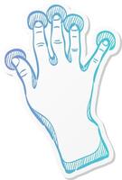 finger gesture icon in sticker style gadget touch pad display vector