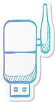 wireless receiver icon in sticker color style internet connection router signal vector