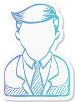 user avatar icon in sticker color style social media blog forum group internet connection teamwork vector