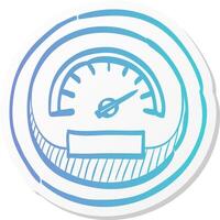 dashboard icon in sticker color style control panel vector