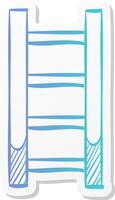 ladder icon in sticker color style. vector