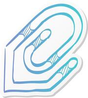 attachment file icon in sticker color style internet communication email message attach vector