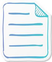 text file format icon in sticker color style document computer data file hosting download vector