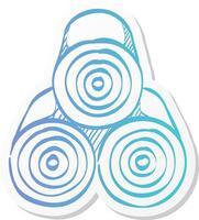 printing paper roll icon in sticker color style print shop service publisher desktop publishing vector