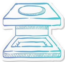 printing magnifier icon in sticker style. vector