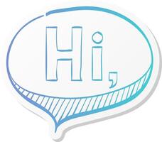 chatting icon in sticker color style text bubbles communication business talking vector