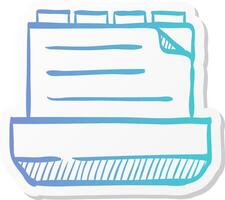 medical records icon in sticker color style cabinet files document patients information vector