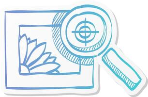 printing quality control icon in sticker color style print shop service publisher desktop publishing vector