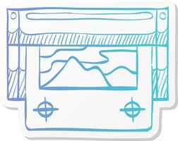 printing proof icon in sticker color style print shop service vector