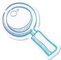 magnifier icon in sticker color style zoom explore find locate vector