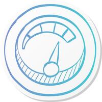 dashboard icon in sticker color style control panel, speedometer vector