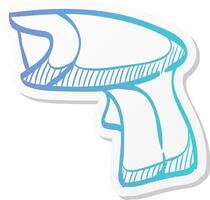 barcode reader icon in sticker color style electronic product identify price number buying vector