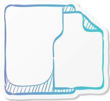 office folder icon in sticker color style file document arrange rack stacked vector